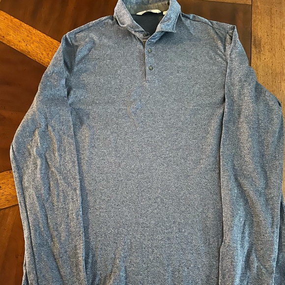 Men's Joseph Abboud 3 button polo shirt. Textured woven knit. - Picture 2 of 7